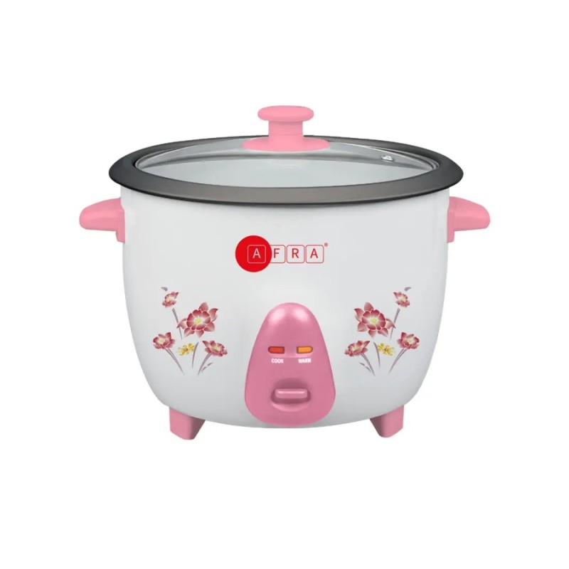 Afra Rice Cooker 0.6L 300W Non-Stick Coating White AF0630RCWT