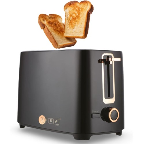Afra Electric Toaster 700W 2 Slots Black AF100700TOBL