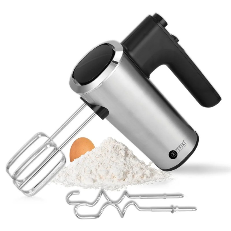 Afra Hand Mixer Stainless Steel 5 Speed 300W Silver AF1406HMXSS