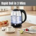 Afra Electric Kettle 1500W 1.8L Glass AF1820KTGL