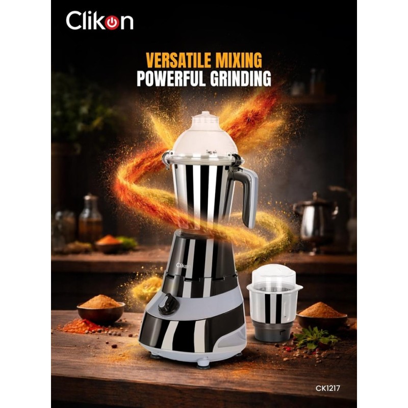 Clikon 2 In 1 Indian Mixer Grinder 550W CK1217