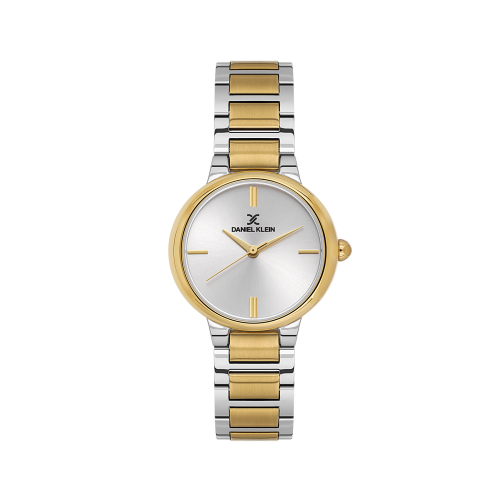 Daniel Klein Silver and Gold Stainless Steel Watch for Women DK.1.14100-5