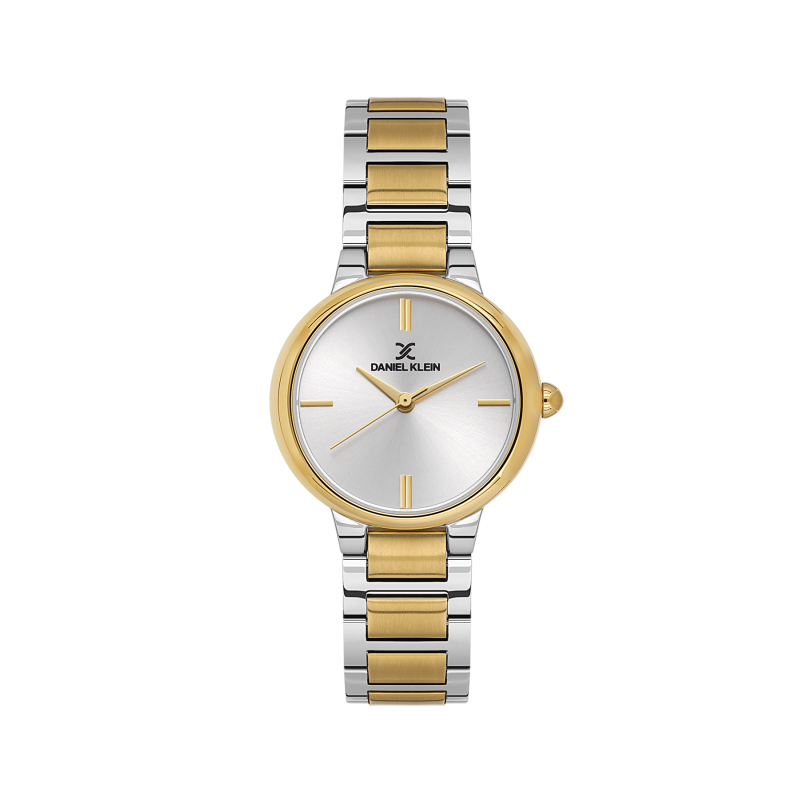 Daniel Klein Silver and Gold Stainless Steel Watch for Women DK.1.14100-5
