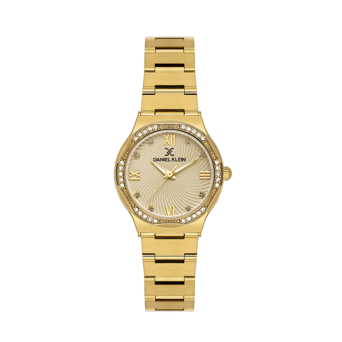 Daniel Klein Gold Stainless Steel Watch for Women DK.1.14101-2