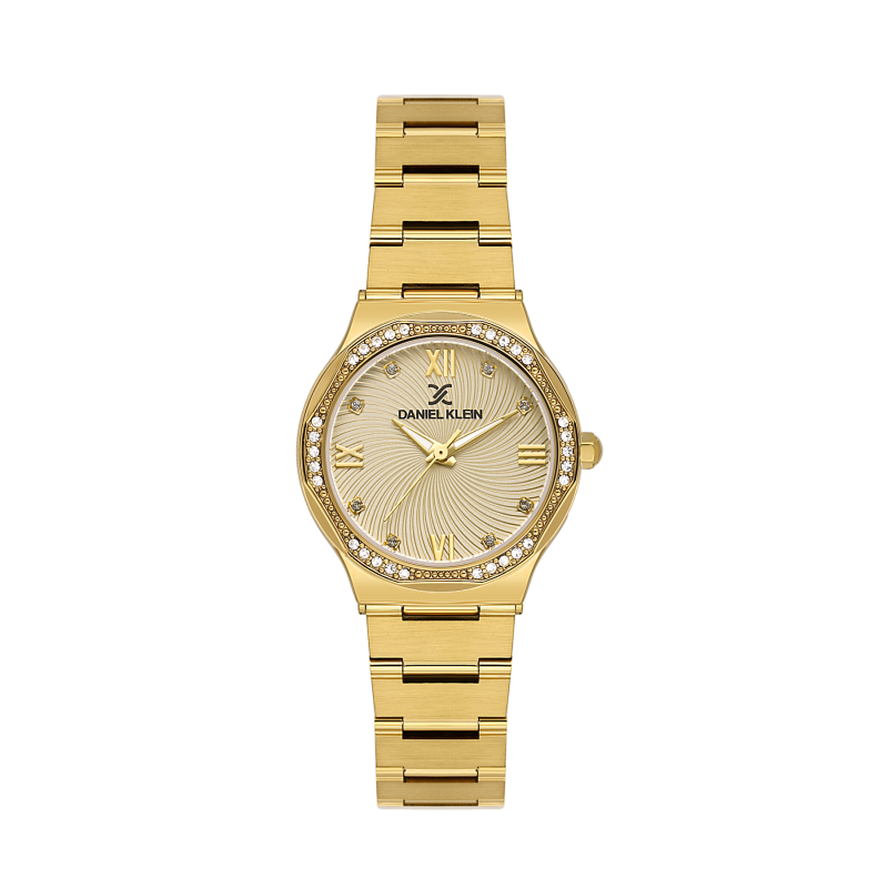 Daniel Klein Gold Stainless Steel Watch for Women DK.1.14101-2