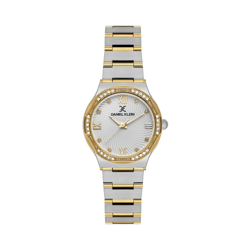 Daniel Klein Silver and Gold Stainless Steel Watch for Women DK.1.14101-3