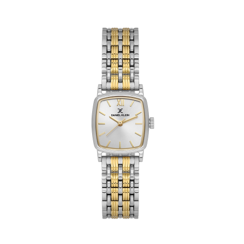 Daniel Klein Silver and Gold Stainless Steel Watch for Women DK.1.14102-4