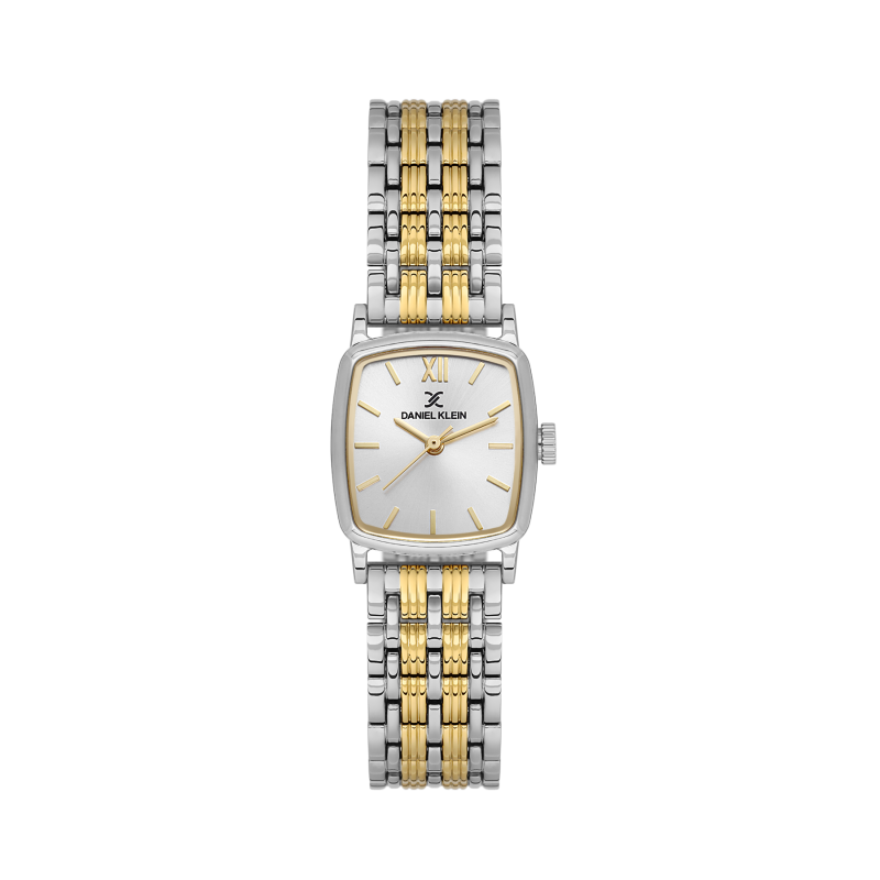 Daniel Klein Silver and Gold Stainless Steel Watch for Women DK.1.14102-4