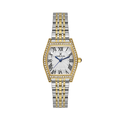 Daniel Klein Silver and Gold Stainless Steel Watch for Women DK.1.14106-3