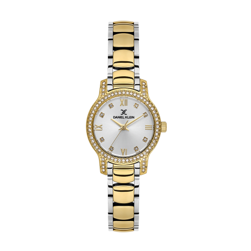 Daniel Klein Silver and Gold Stainless Steel Watch for Women DK.1.14118-4