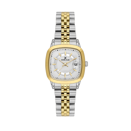 Daniel Klein Silver and Gold Stainless Steel Watch for Women DK.1.14129-4