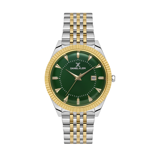 Daniel Klein Silver and Gold Stainless Steel Watch for Men DK.1.14139-5