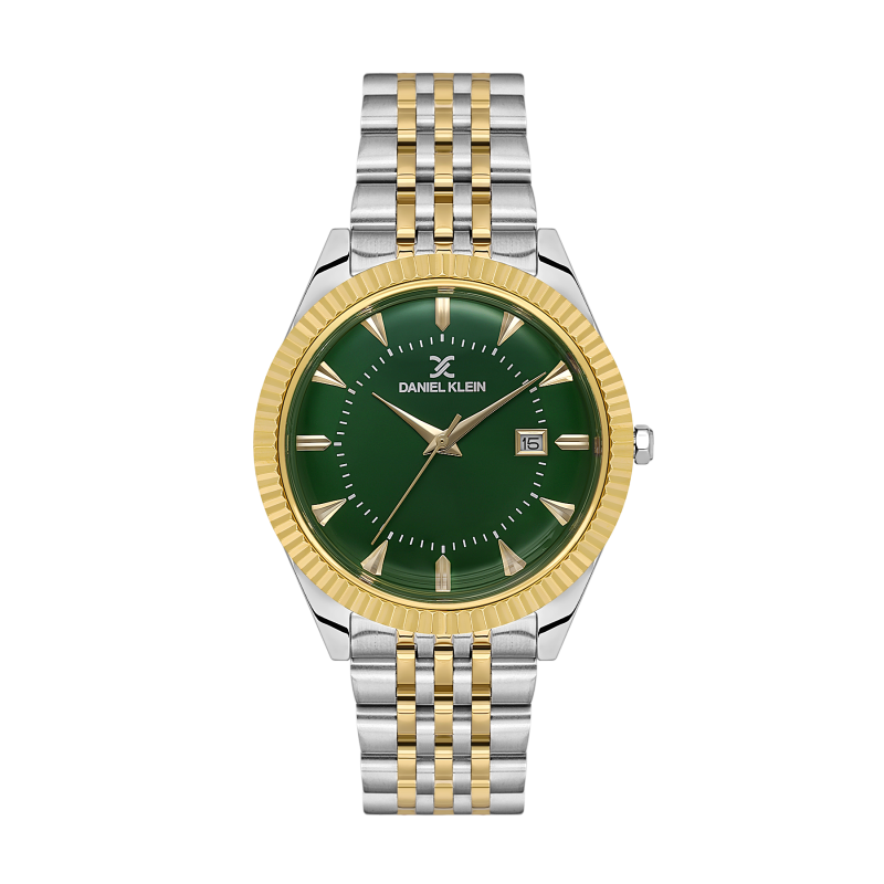 Daniel Klein Silver and Gold Stainless Steel Watch for Men DK.1.14139-5