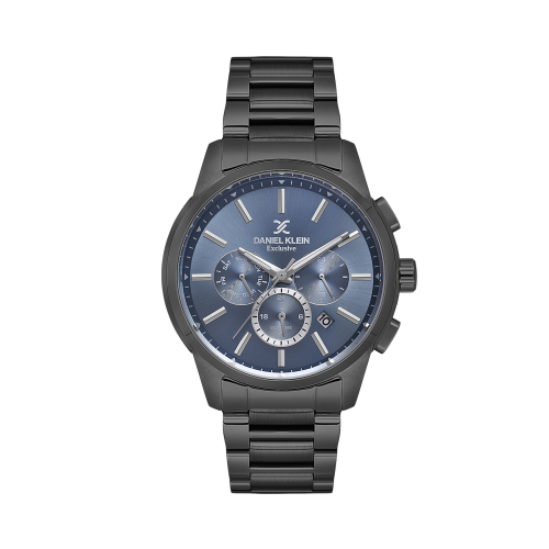 Daniel Klein Black Stainless Steel Watch for Men DK.1.14208-5