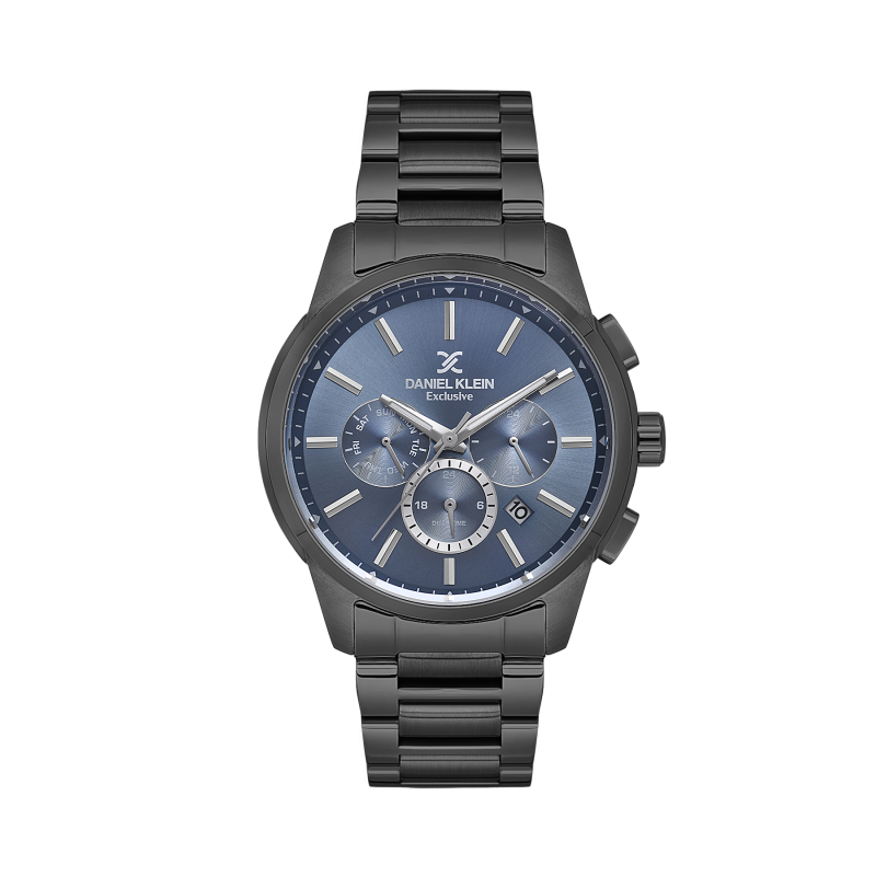 Daniel Klein Black Stainless Steel Watch for Men DK.1.14208-5