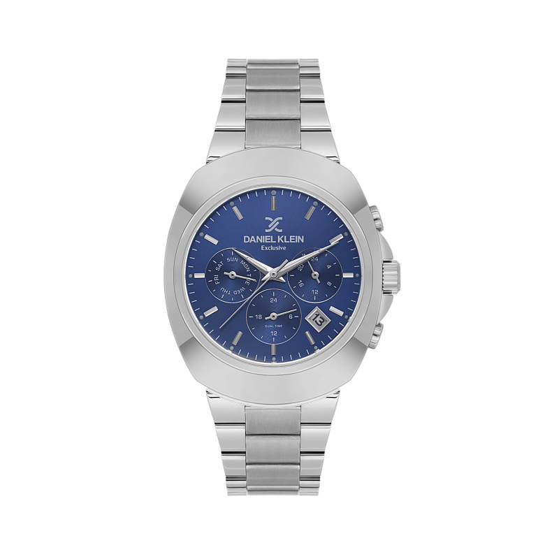 Daniel Klein Silver Stainless Steel Watch for Men DK.1.14211-3