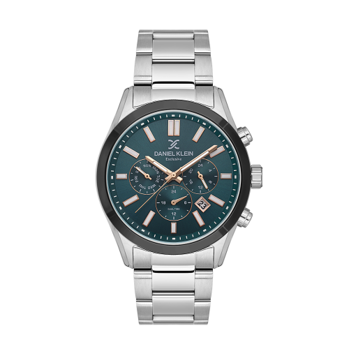 Daniel Klein Silver Stainless Steel Watch for Men DK.1.14213-4