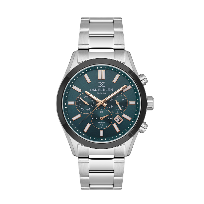 Daniel Klein Silver Stainless Steel Watch for Men DK.1.14213-4