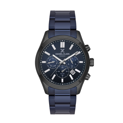 Daniel Klein Blue Stainless Steel Watch for Men DK.1.14213-5