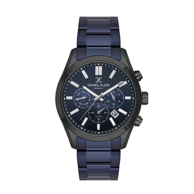 Daniel Klein Blue Stainless Steel Watch for Men DK.1.14213-5