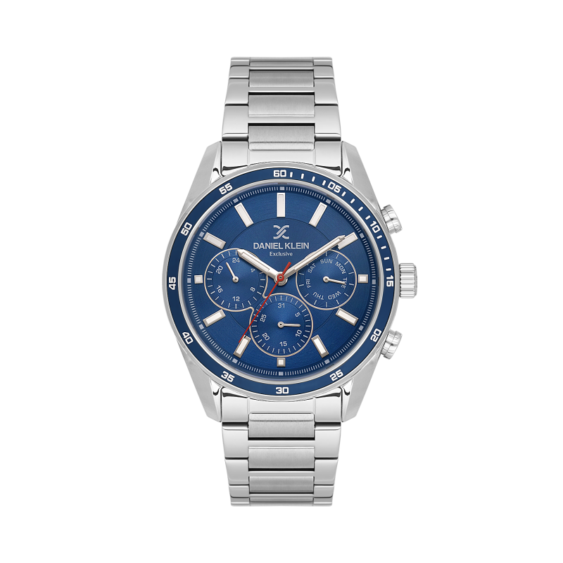 Daniel Klein Silver Stainless Steel Watch for Men DK.1.14220-3