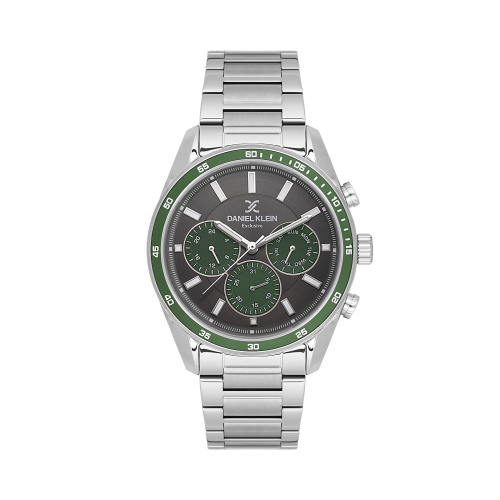 Daniel Klein Silver Stainless Steel Watch for Men DK.1.14220-5