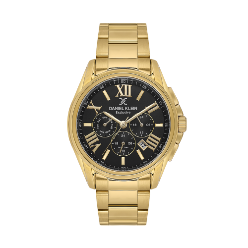 Daniel Klein Gold Stainless Steel Watch for Men DK.1.14222-5