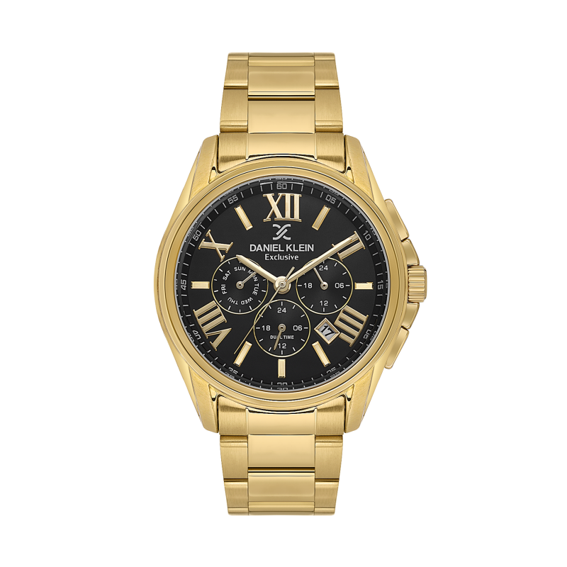 Daniel Klein Gold Stainless Steel Watch for Men DK.1.14222-5