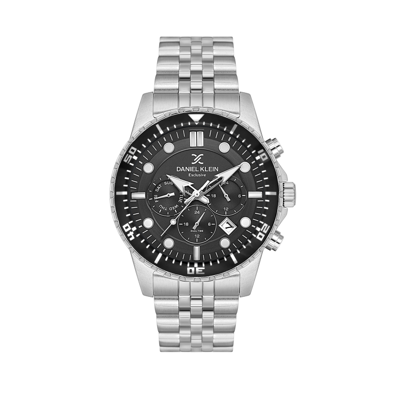 Daniel Klein Silver Stainless Steel Watch for Men DK.1.14233-1