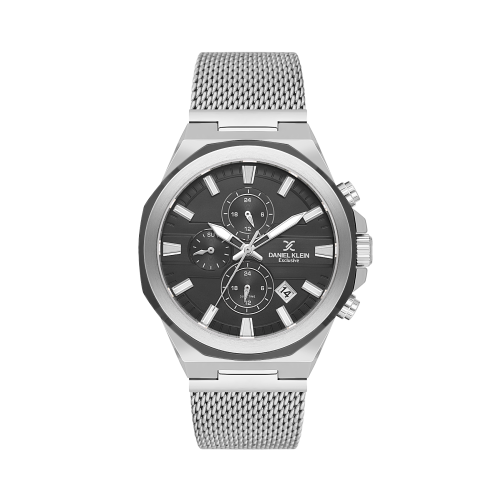 Daniel Klein Silver Mesh Band Watch for Men DK.1.14234-2