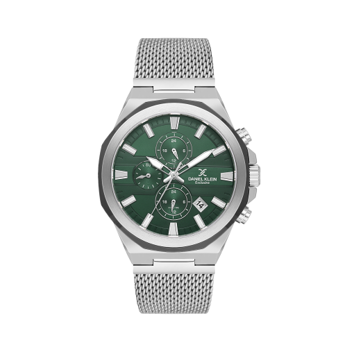 Daniel Klein Silver Mesh Band Watch for Men DK.1.14234-3