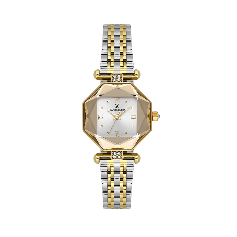 Daniel Klein Silver and Gold Stainless Steel Watch for Women DK.6.14131-3