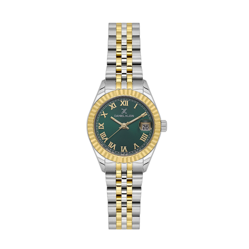 Daniel Klein Silver and Rose Gold Stainless Steel Watch for Women DK.1.14097-4