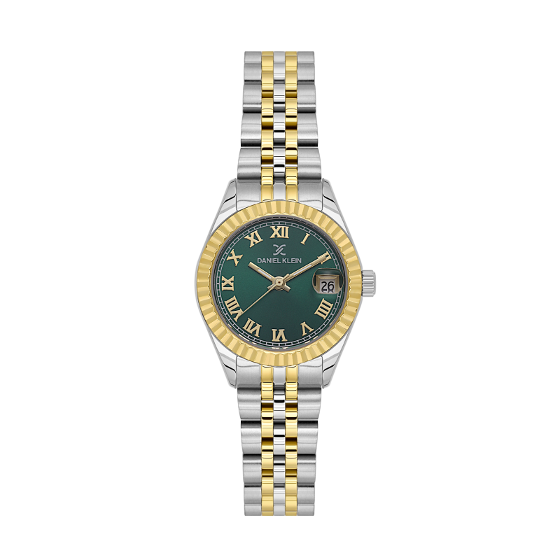 Daniel Klein Silver and Rose Gold Stainless Steel Watch for Women DK.1.14097-4