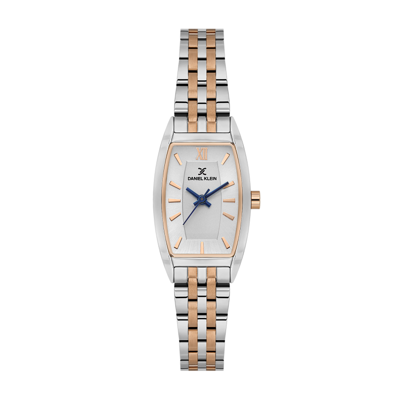 Daniel Klein Silver and Rose Gold Stainless Steel Watch for Women DK.1.14107-6