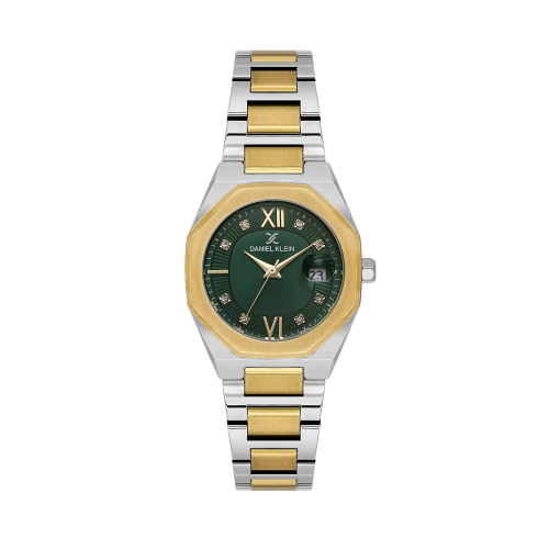 Daniel Klein Silver and Gold Stainless Steel Watch for Women DK.1.14109-4