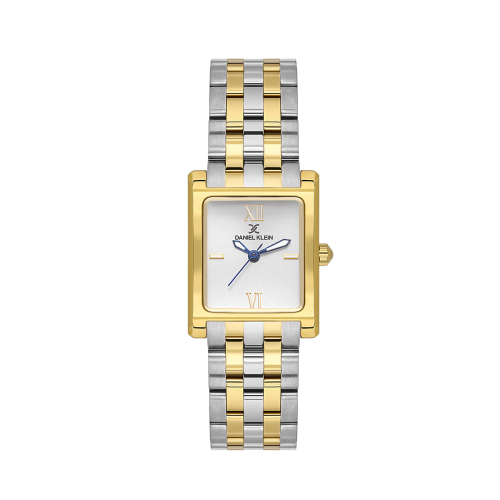 Daniel Klein Silver and Gold Stainless Steel Watch for Women DK.1.14111-3