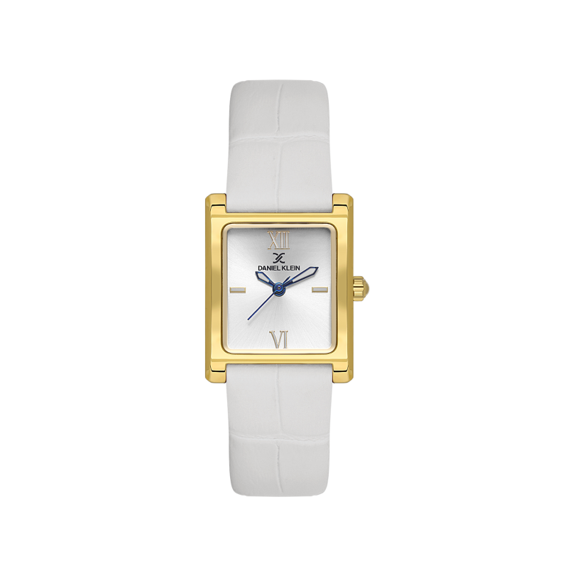 Daniel Klein White Leather Watch for Women DK.1.14112-3