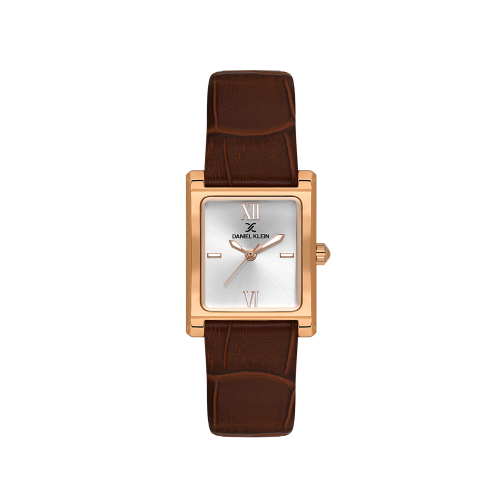 Daniel Klein Dark Brown Leather Watch for Women DK.1.14112-6