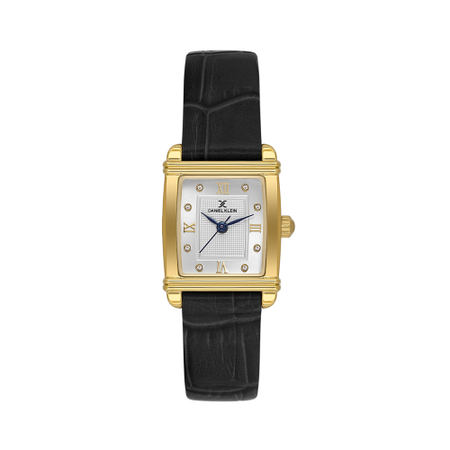 Daniel Klein Black Leather Watch for Women DK.1.14116-2