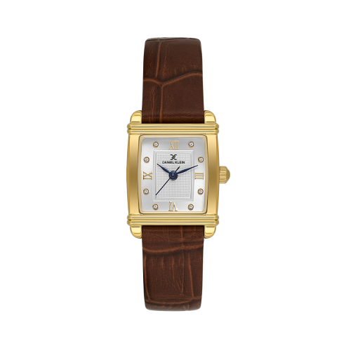 Daniel Klein Dark Brown Leather Watch for Women DK.1.14116-3