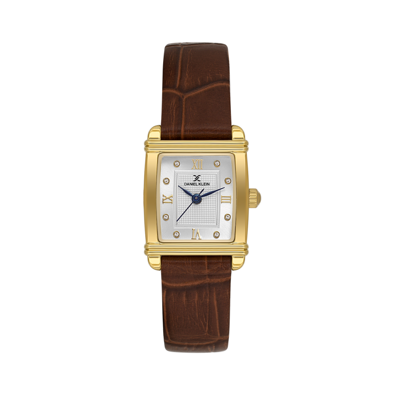 Daniel Klein Dark Brown Leather Watch for Women DK.1.14116-3