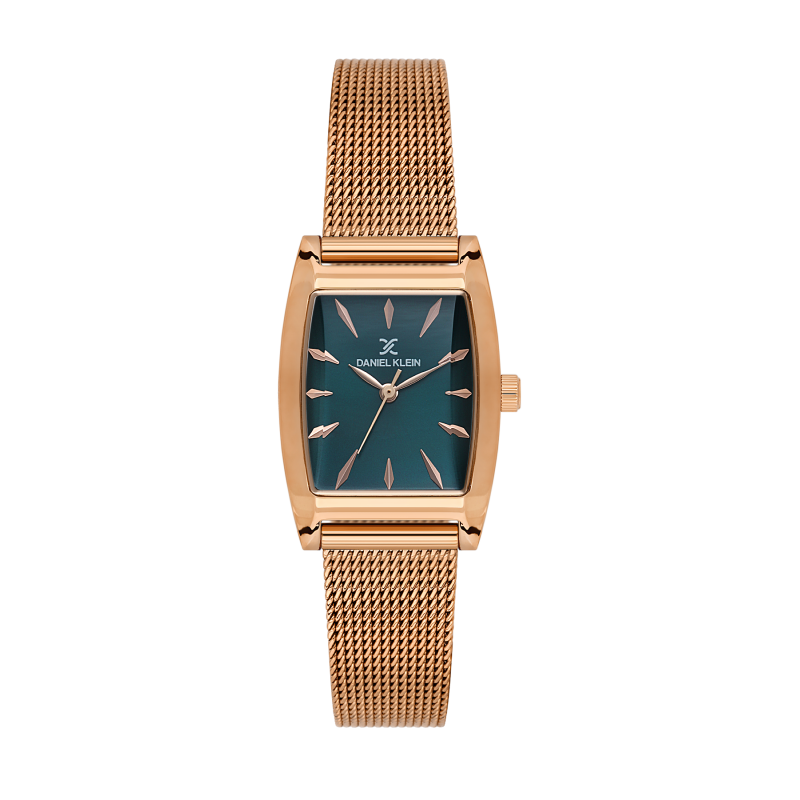 Daniel Klein Rose Gold Mesh Band Watch for Women DK.1.14119-6
