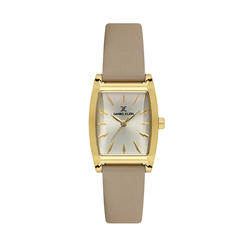 Daniel Klein Beige Leather Watch for Women DK.1.14120-4