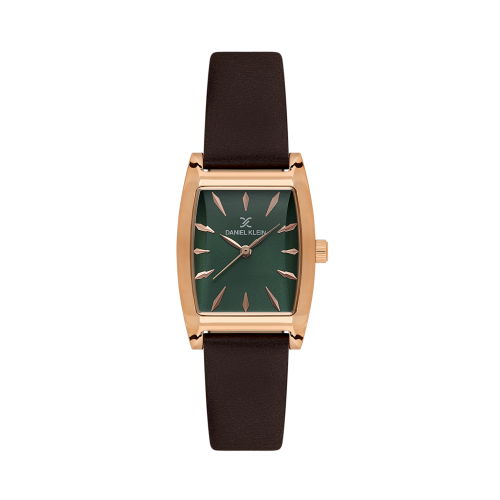 Daniel Klein Dark Brown Leather Watch for Women DK.1.14120-6