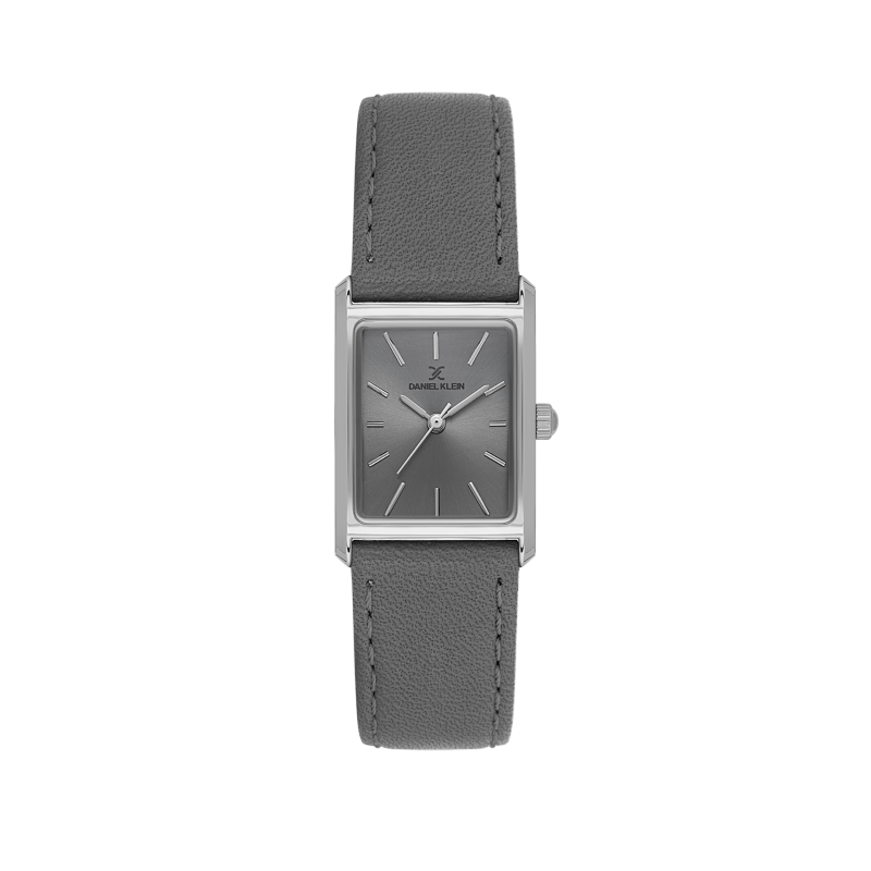 Daniel Klein Grey Leather Watch for Women DK.1.14124-1
