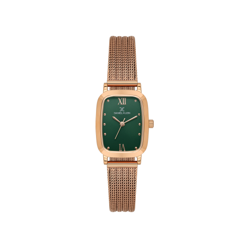 Daniel Klein Rose Gold Mesh Band Watch for Women DK.1.14125-5