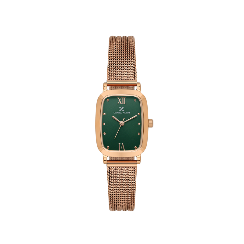 Daniel Klein Rose Gold Mesh Band Watch for Women DK.1.14125-5