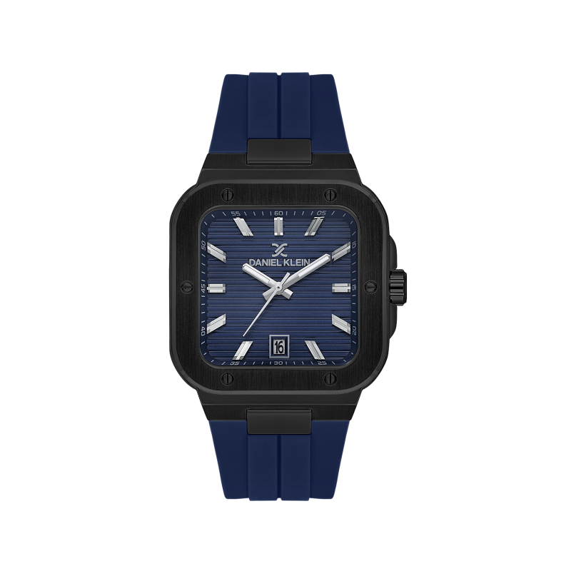 Daniel Klein Dark Blue Silicone Band Watch for Men DK.1.14143-5