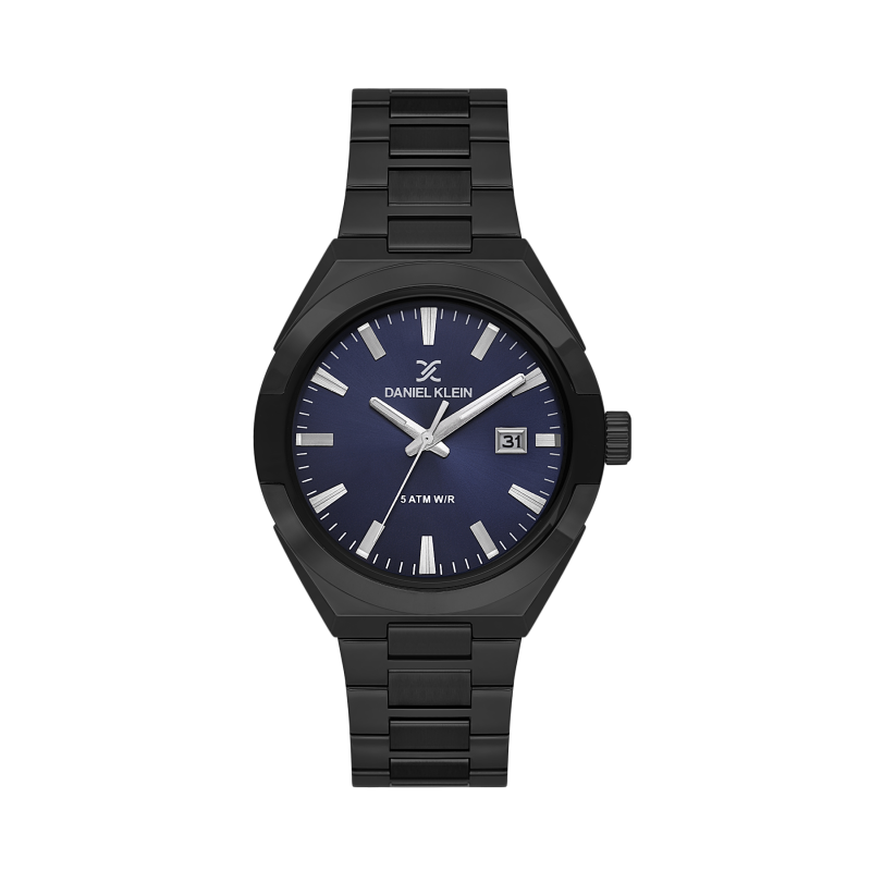Daniel Klein Black Stainless Steel Watch for Men DK.1.14145-5